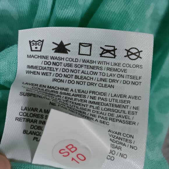Nike Yoga Asymmetrical Tank Top Size Large / XL Mint Green Sleeveless Acid Wash - Picture 8 of 8